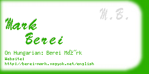 mark berei business card